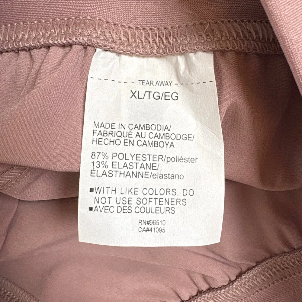Under Armour Womens Rival Hi Rise Woven Pant XL Mauve Pink Joggers 1382727 NEW